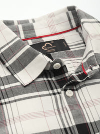 Being Human Pure Cotton Slim Fit Checked Casual Shirt