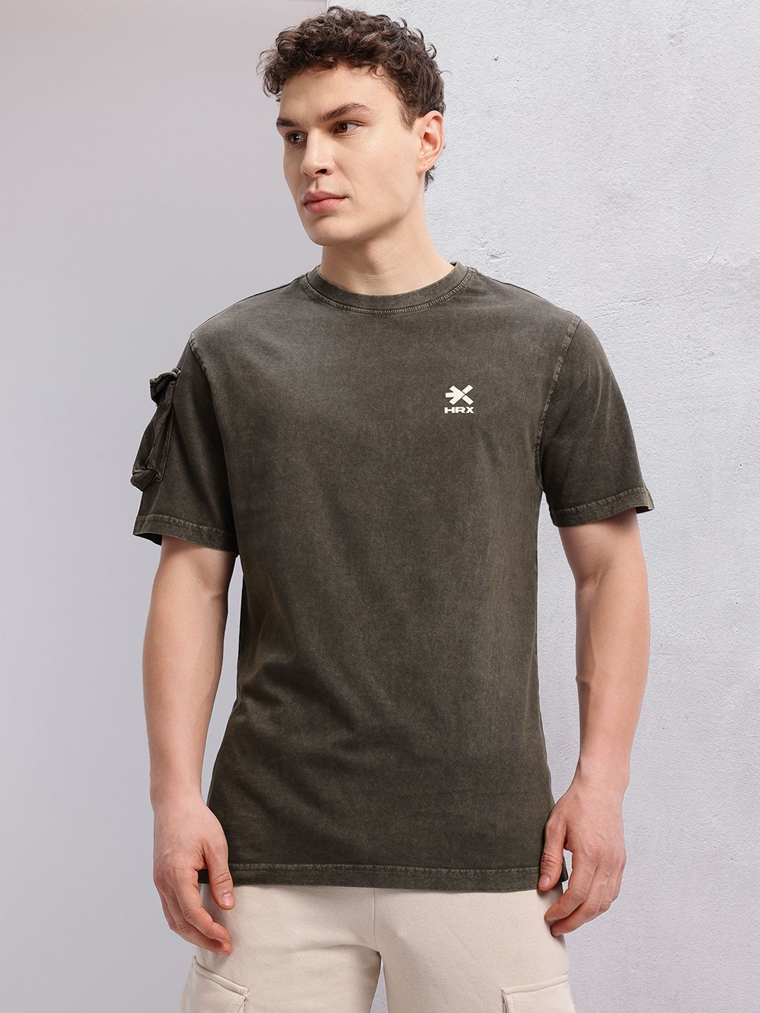 HRX by Hrithik Roshan Pure Cotton Pocket Lifestyle T-shirt