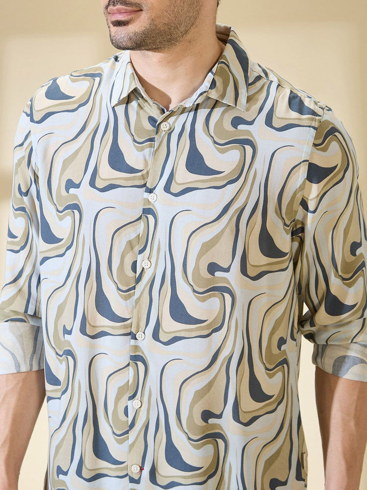 Being Human Slim Fit Printed Casual Shirt