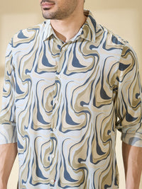 Being Human Slim Fit Printed Casual Shirt