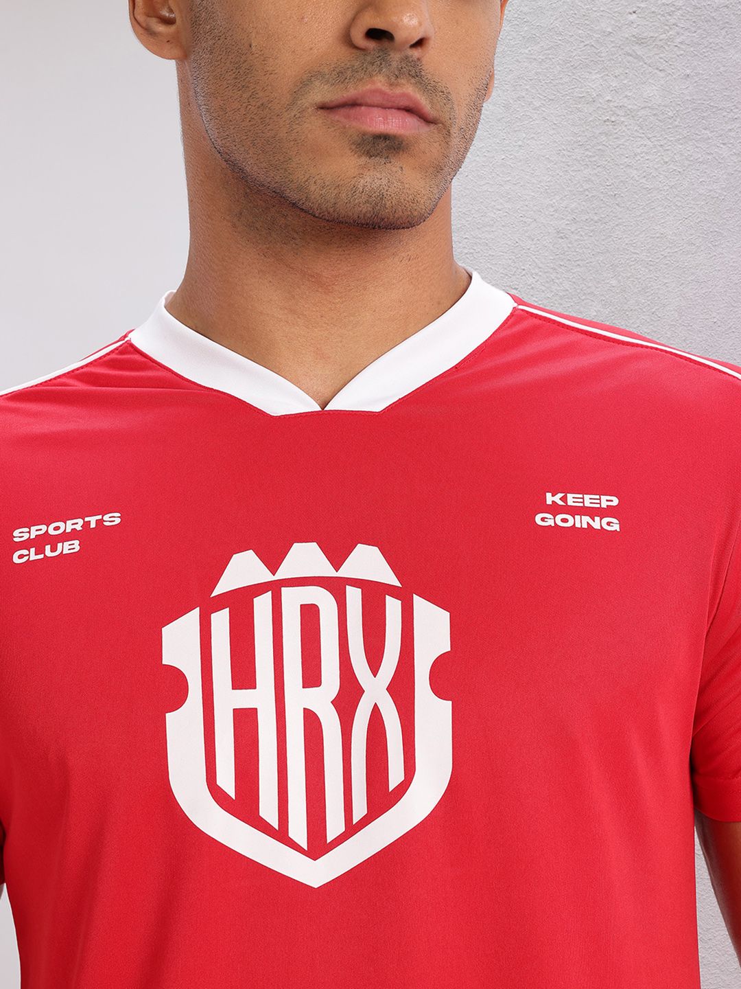 HRX by Hrithik Roshan Brand Logo Printed Rapid-Dry Football Jersey