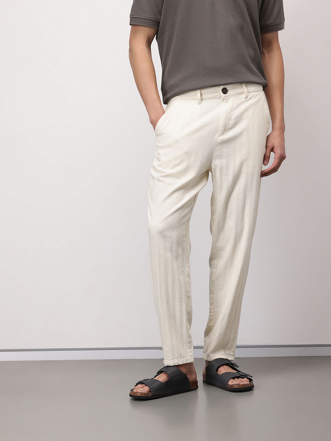 ether Kora Men Cotton Regular Trousers