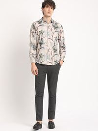 THE BEAR HOUSE Men Abstract Graphic Printed Slim Fit Casual Shirt
