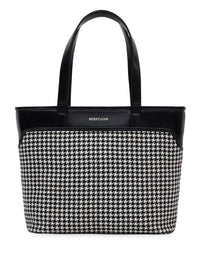 Berrylush Checked 14 Inch Laptop Shopper Tote Bag