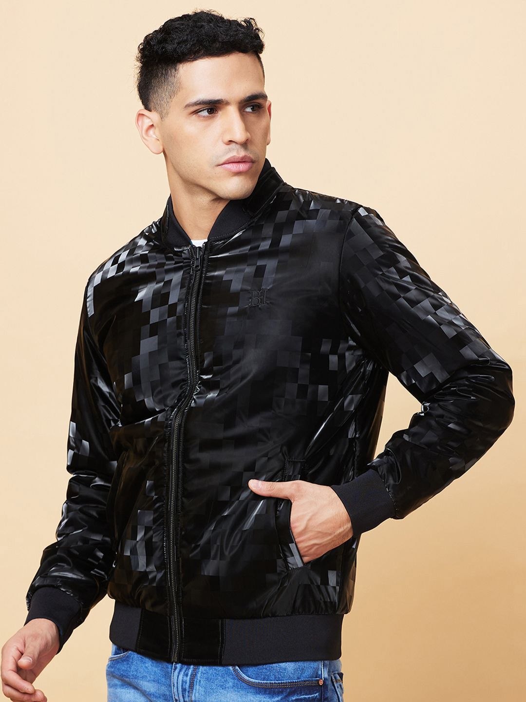 Being Human Checked Reversible Bomber Jacket