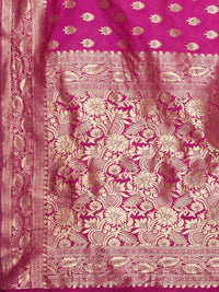 KALINI Ethnic Motifs Woven Designed Zari Banarasi Saree