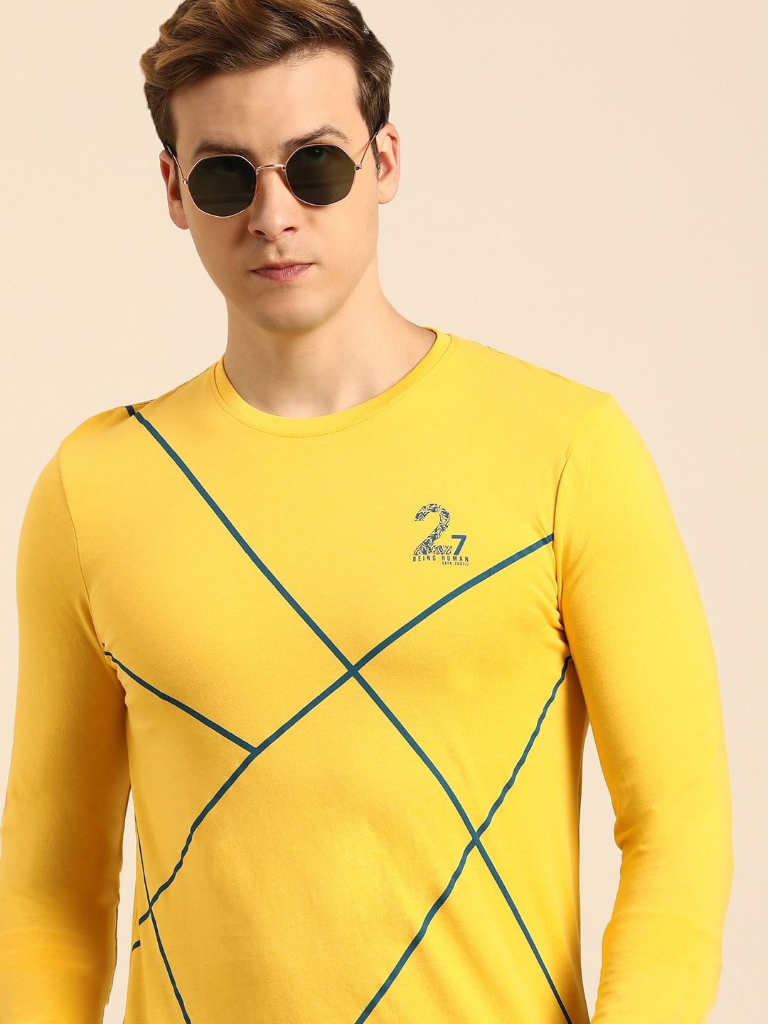 Being Human Striped Pure Cotton T-shirt