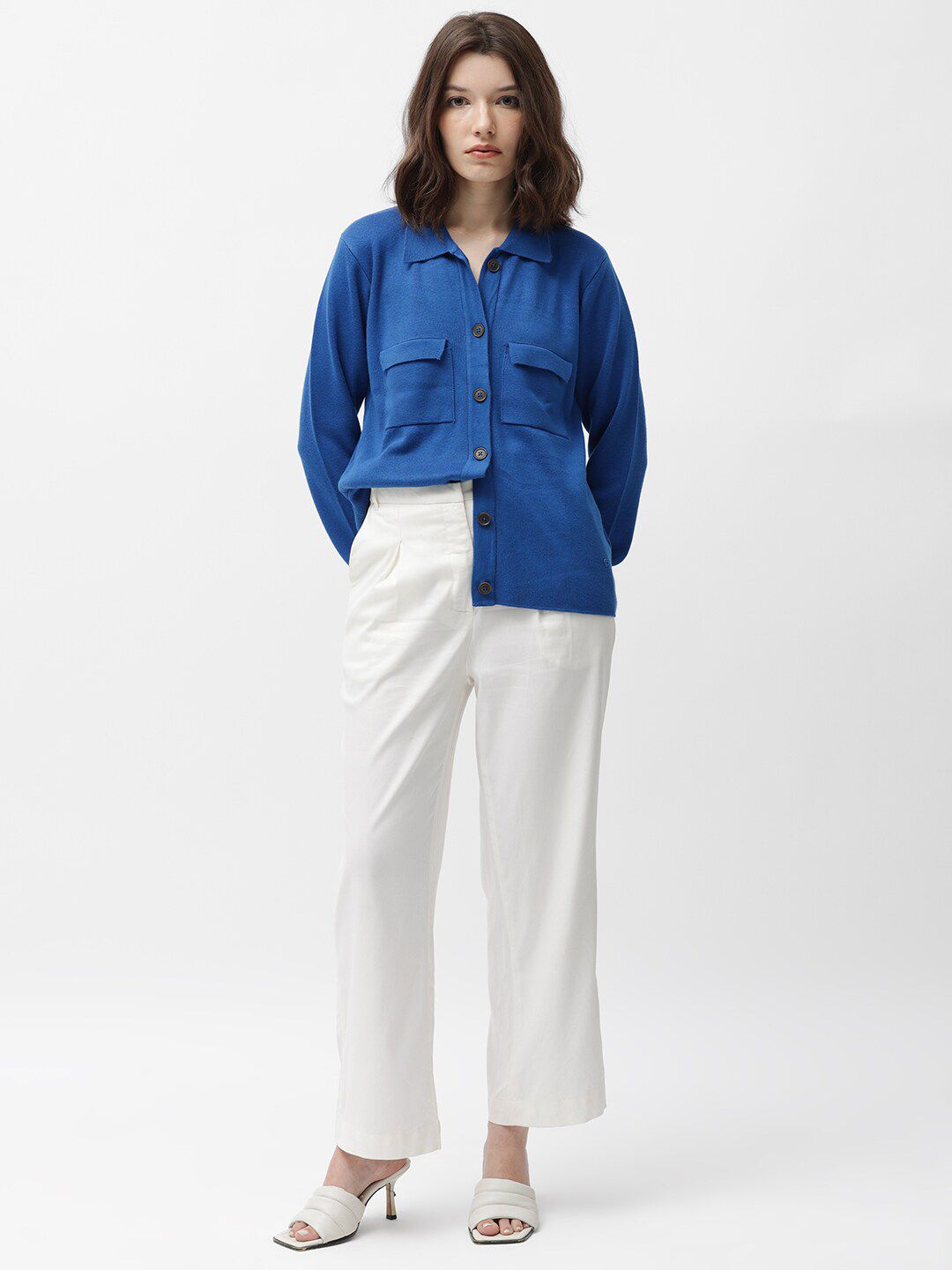 RAREISM Spread Collar Long Sleeves Casual Shirt