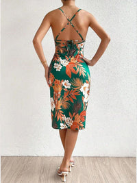 all about you Women Floral Print Sheath Midi Dress