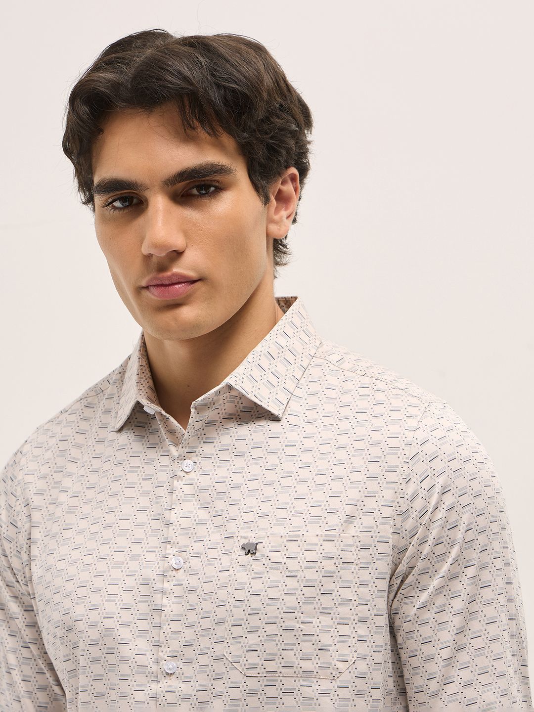 THE BEAR HOUSE Men Tailored Fit Opaque Printed Formal Shirt
