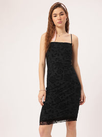 DressBerry Sunset Serenity Shoulder Straps Floral Printed Dress