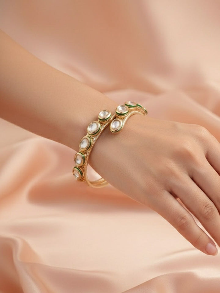 PANASH Wanita Loyang Bersalut Emas Gelang Gaya Bangle