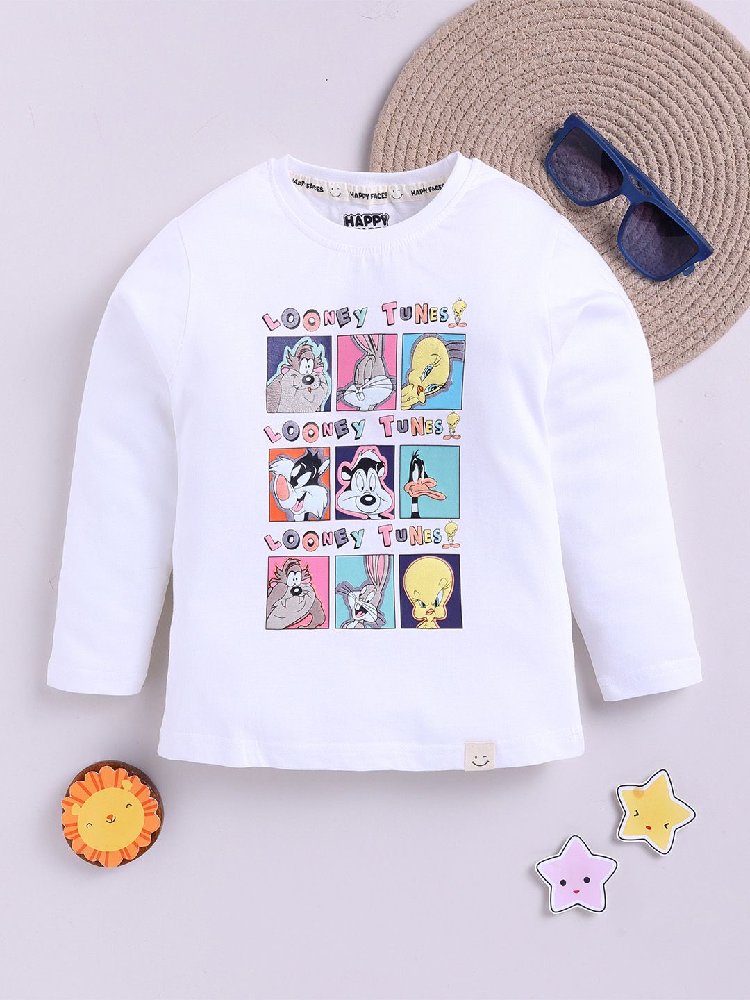 Happy Faces Boys Looney Tunes Printed Pure Cotton T-shirt