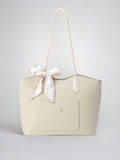 Lino Perros Colourblocked Oversized Bucket Tote Bag with Bow Detail