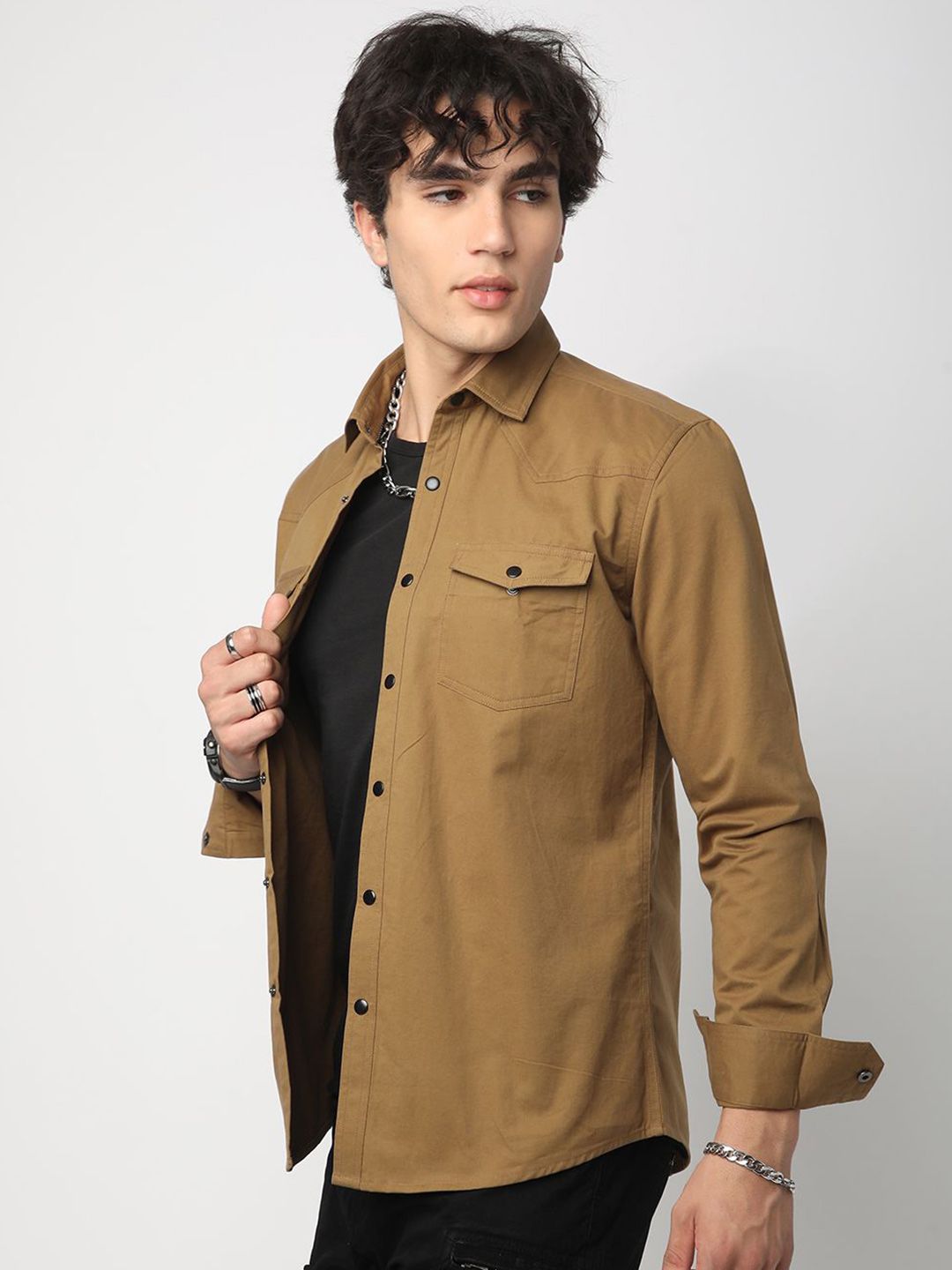 VASTRADO Men Classic Slim Fit Opaque Casual Shirt