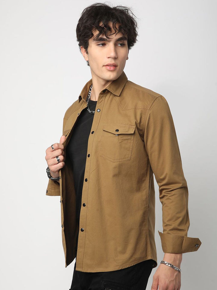 VASTRADO Men Classic Slim Fit Opaque Casual Shirt