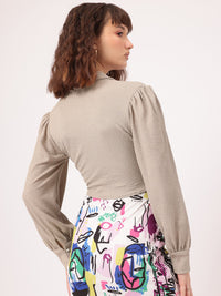 DressBerry Chic & Cheery Twisted Crop Top