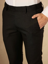 DENNISON Men Checked Smart Tapered Fit Easy Wash Trousers
