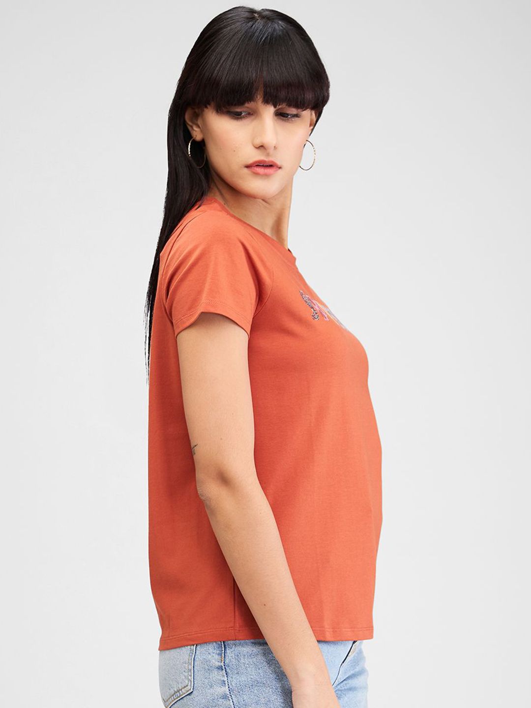 SPYKAR Women Typography T-shirt