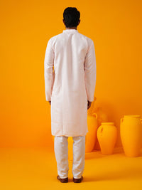 SOJANYA Band Collar Geometric Embroidered Straight Kurta