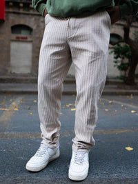 Powerlook Men Beige Regular Fit Crushed Drop Needle Track Pant