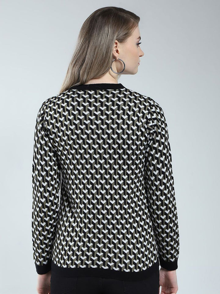 Monte Carlo Women Checked Woollen Cardigan