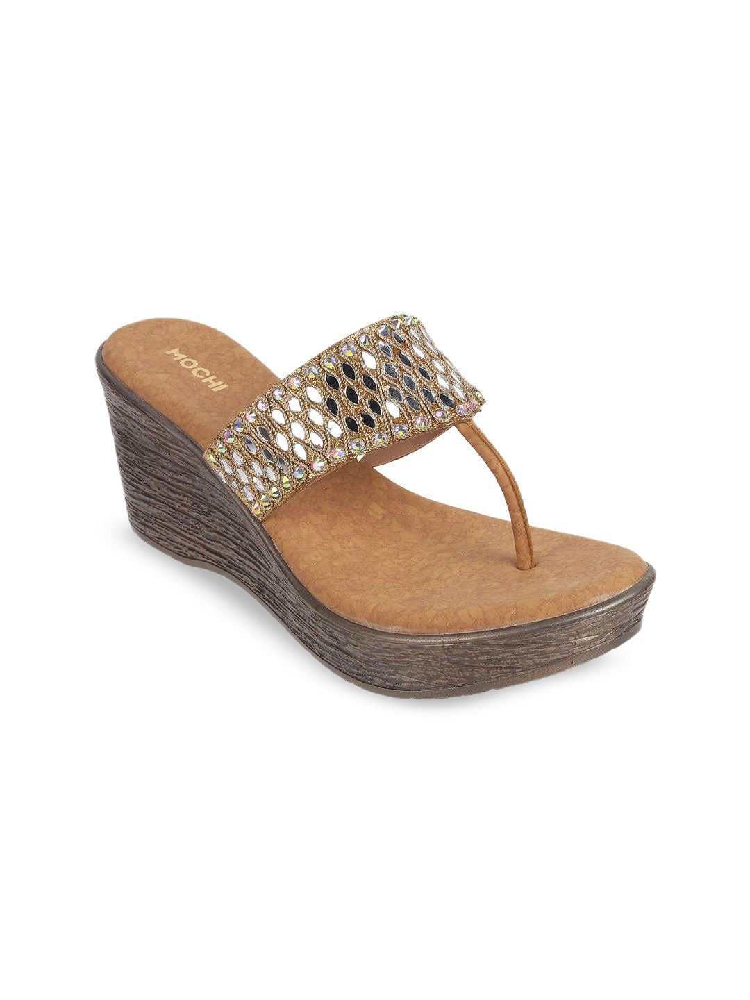 Mochi Embellished Wedge Sandals