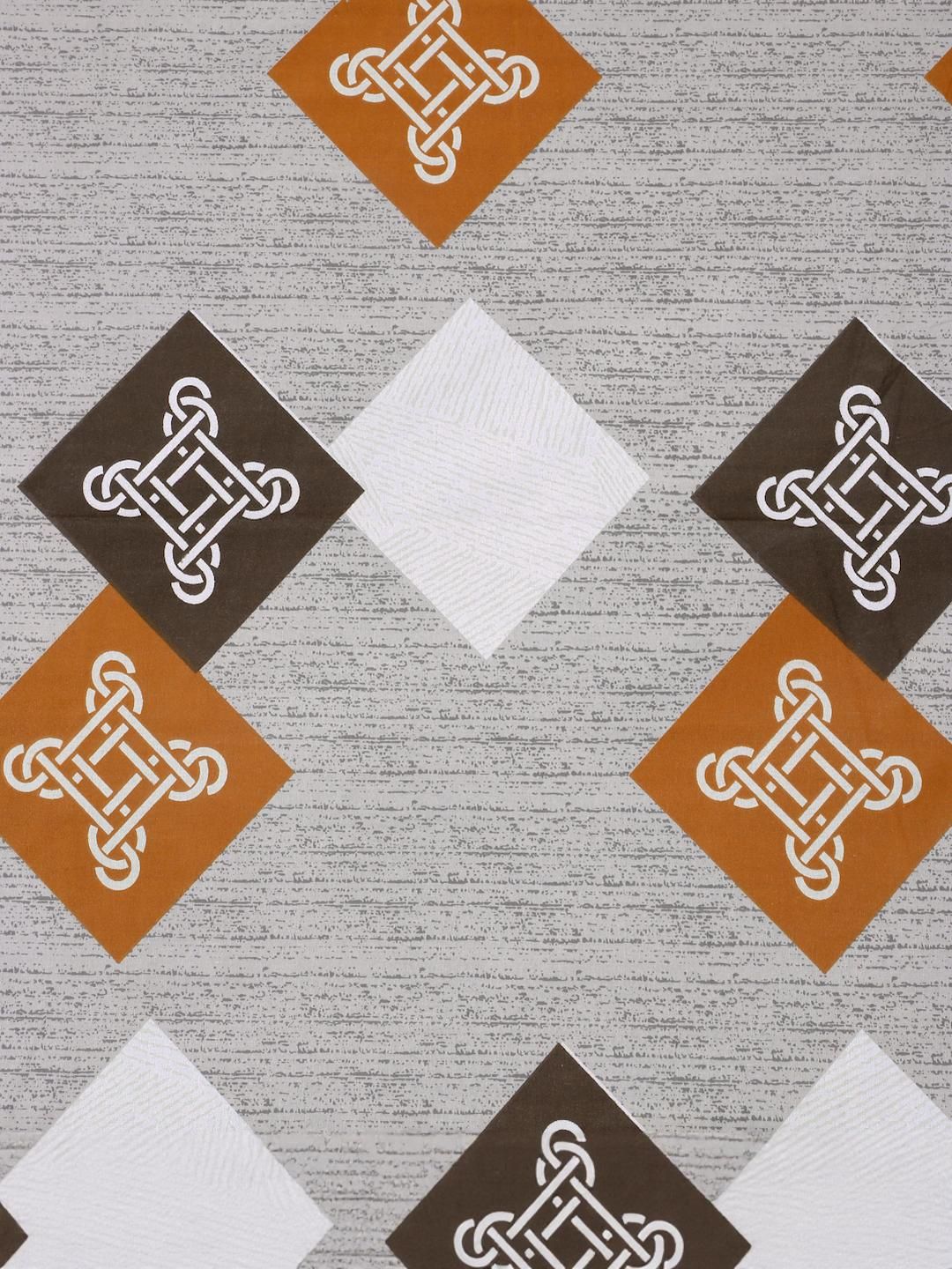 KLOTTHE Grey Geometric 400 TC Cadar Katil King dengan 2 Sarung Bantal