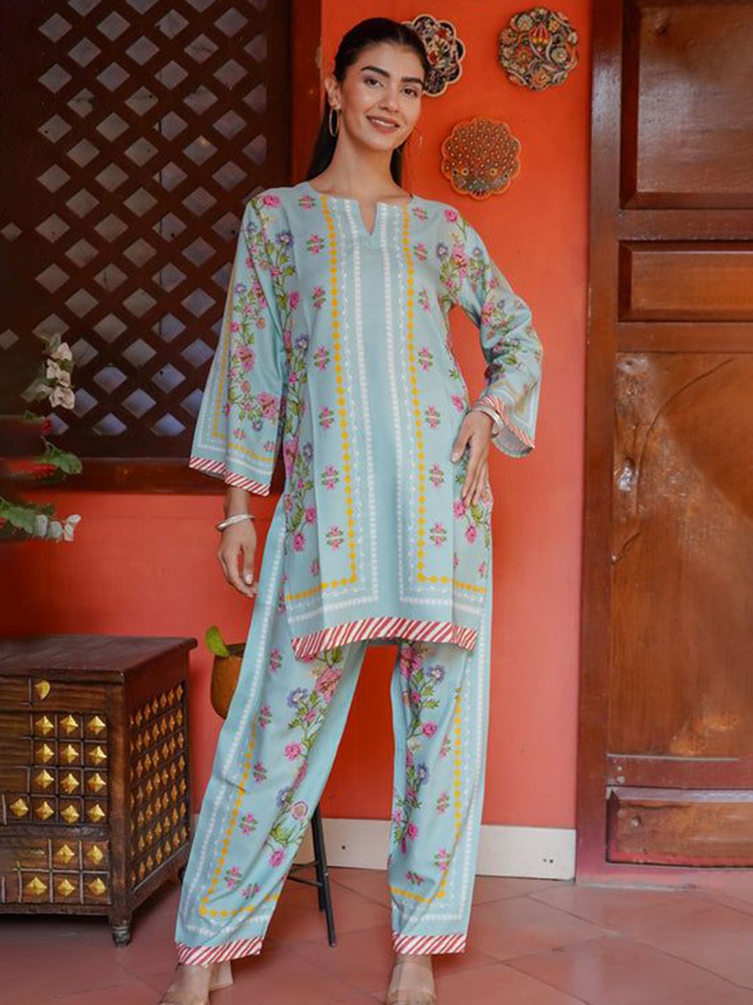 HOUSE OF KARI Printed Tunic & Trouser
