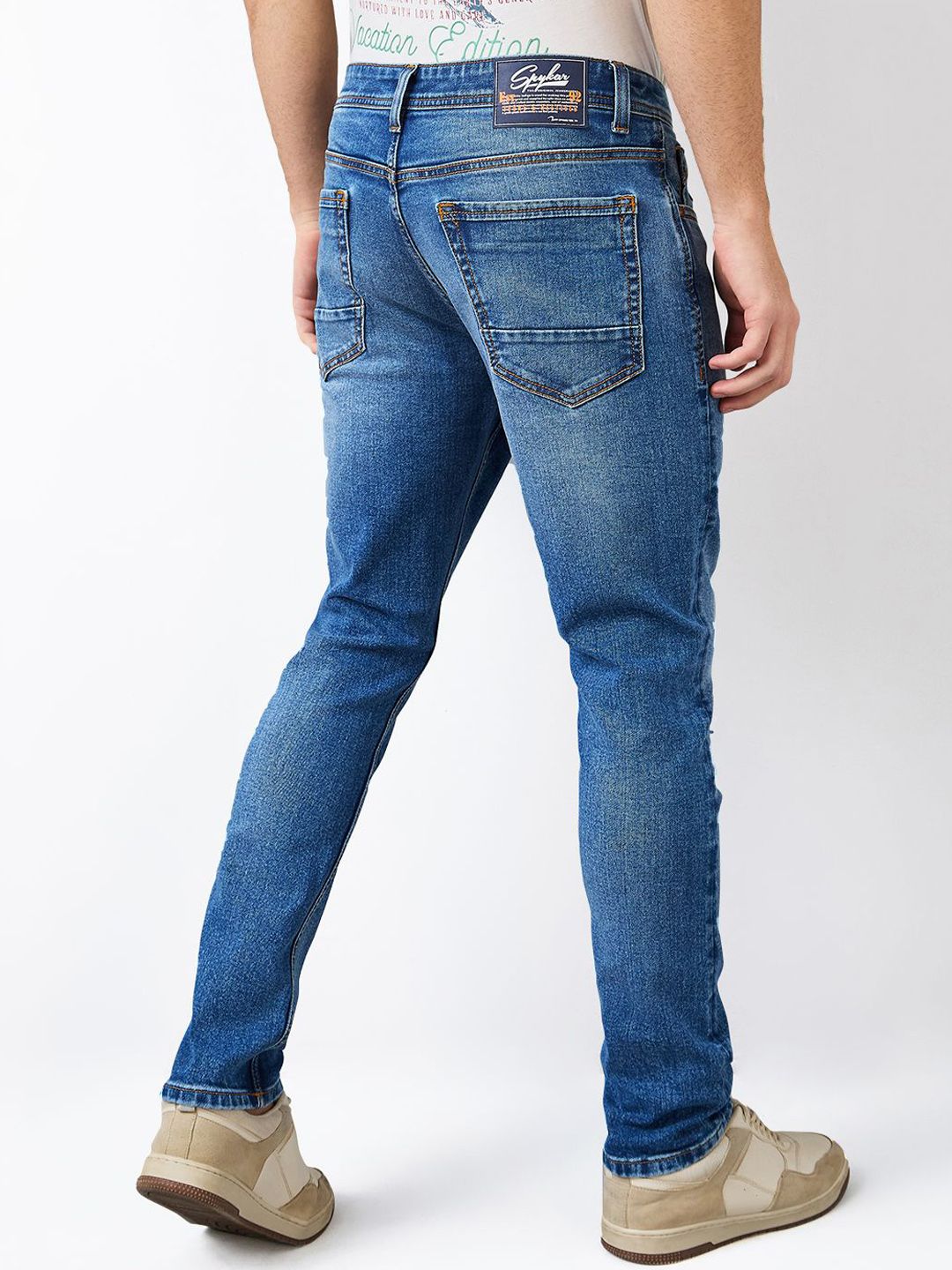 SPYKAR Men Slim Fit Low-Rise Low Distress Jeans