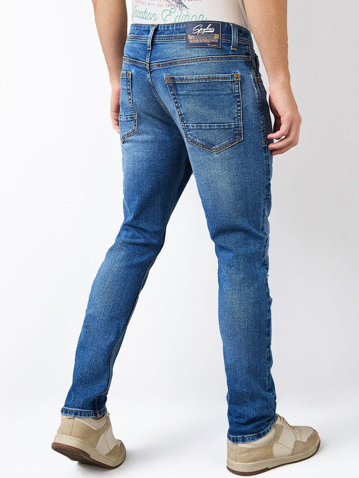 SPYKAR Men Slim Fit Low-Rise Low Distress Jeans
