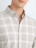ADRO Men Standard Windowpane Checks Checked Casual Shirt