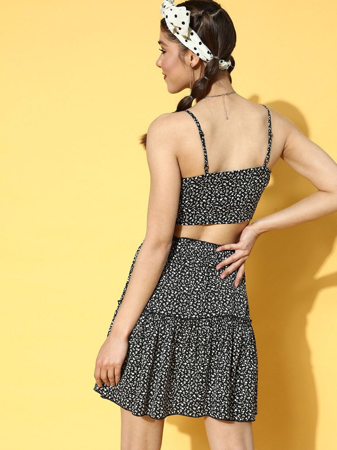 Berrylush Floral Printed Top & Flared Skirt Co-Ord Set