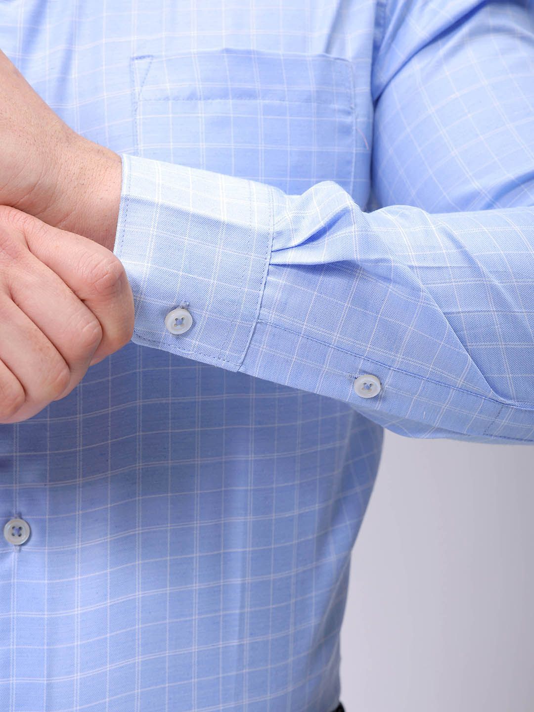 The Indian Garage Co. X Luxe Men Spread Collar Checked Cotton Slim Fit Formal Shirt