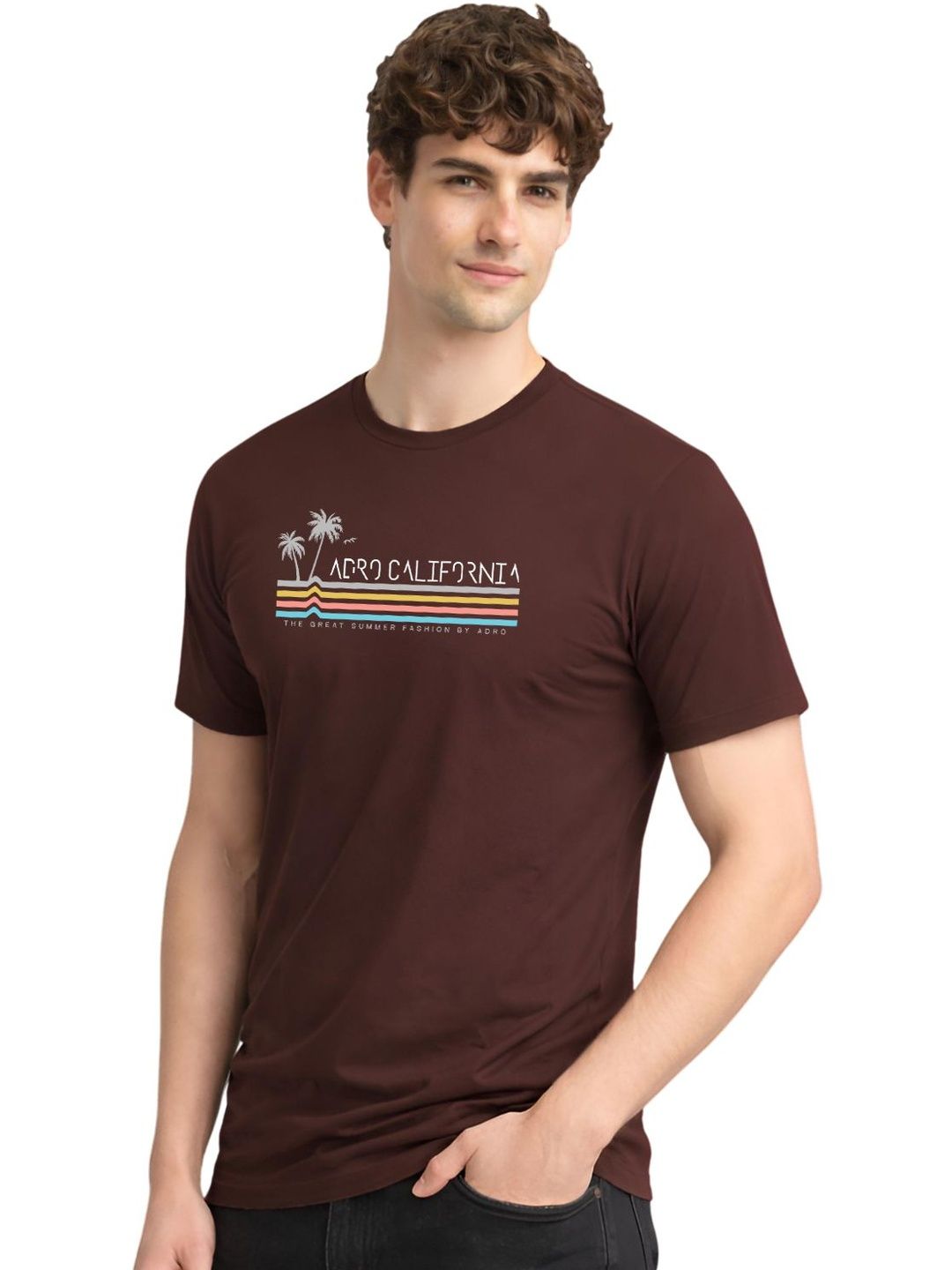 ADRO Men Typography Printed T-shirt