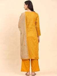 Kurta Kapas Tulen Biasa Wanita Mamicha dengan Palazzos & Dengan Dupatta