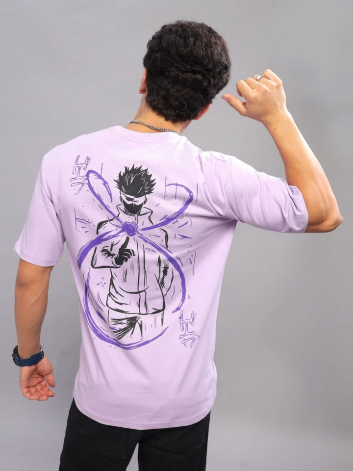 ADRO Anime Printed Round Neck Cotton Oversized T-shirt