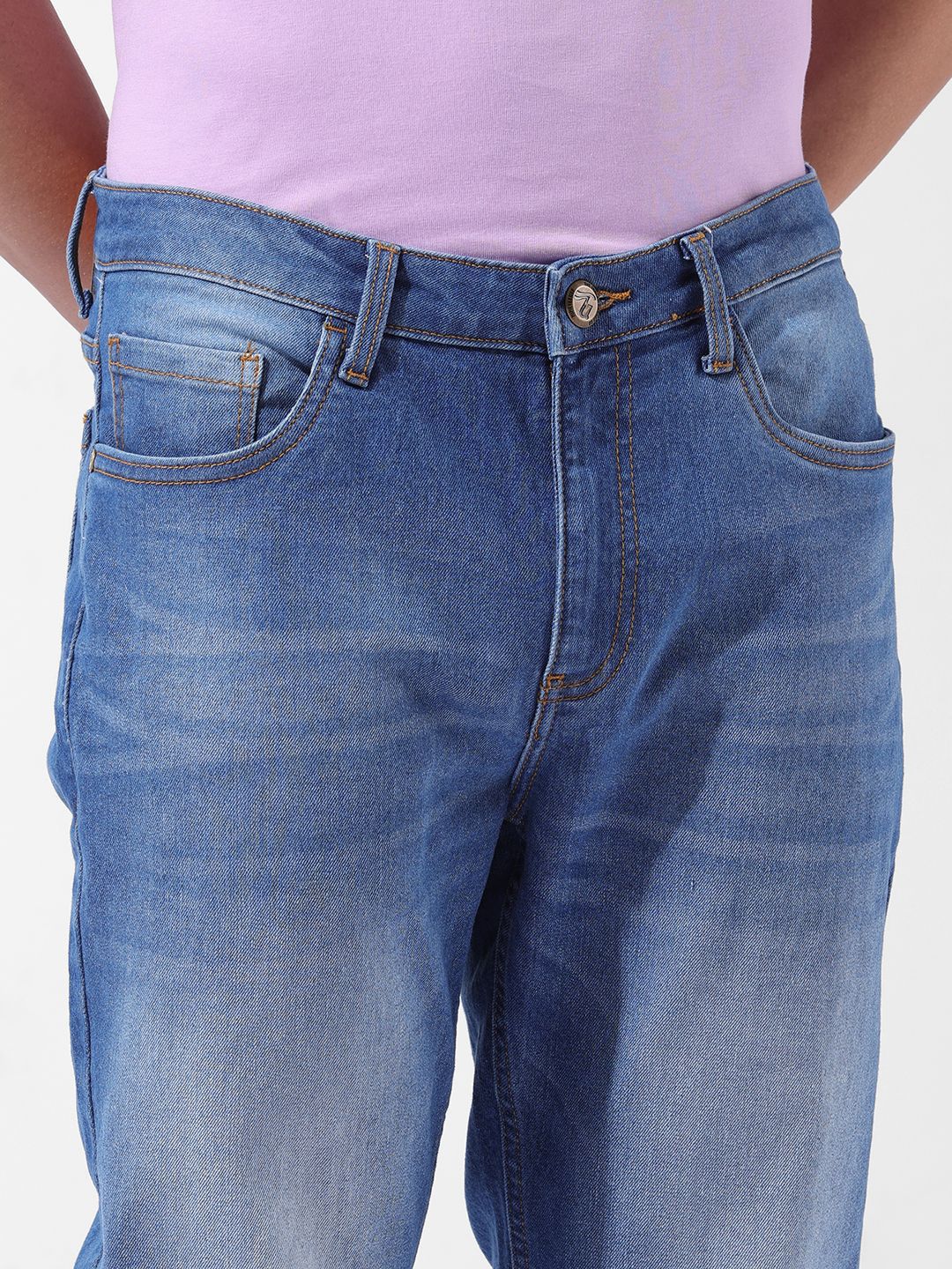 The Indian Garage Co Men Slim Fit Mid-Rise Stretchable Jeans