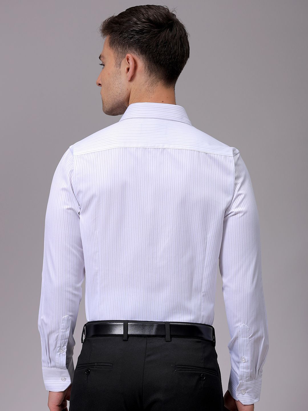 The Indian Garage Co. X Luxe Men Slim Fit Multi Stripes Opaque Striped Formal Shirt