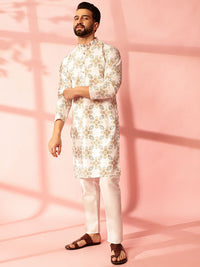 Anouk Men Ethnic Motifs Printed Regular Kurta with Pyjamas