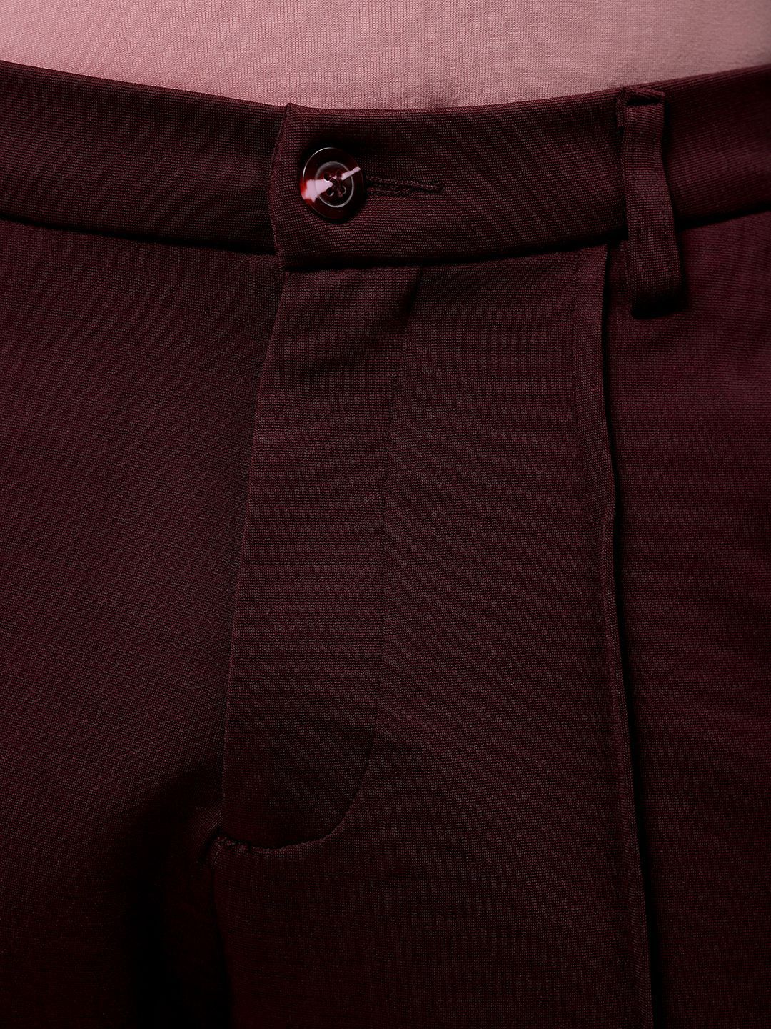 The Indian Garage Co Men Flared Mid-Rise Pleated Wide Leg Trousers