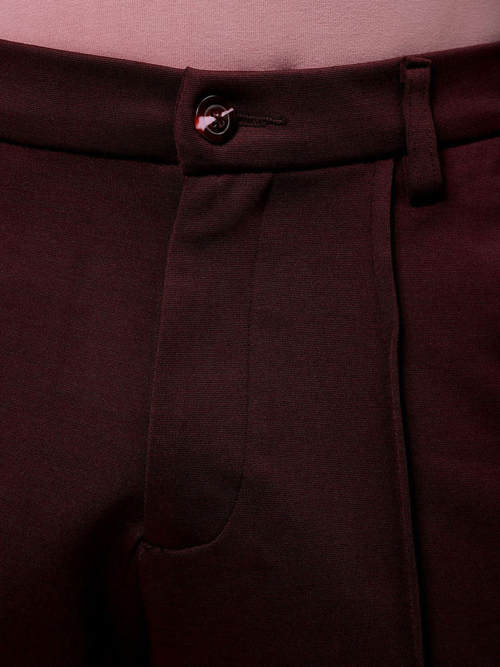 The Indian Garage Co Men Flared Mid-Rise Pleated Wide Leg Trousers