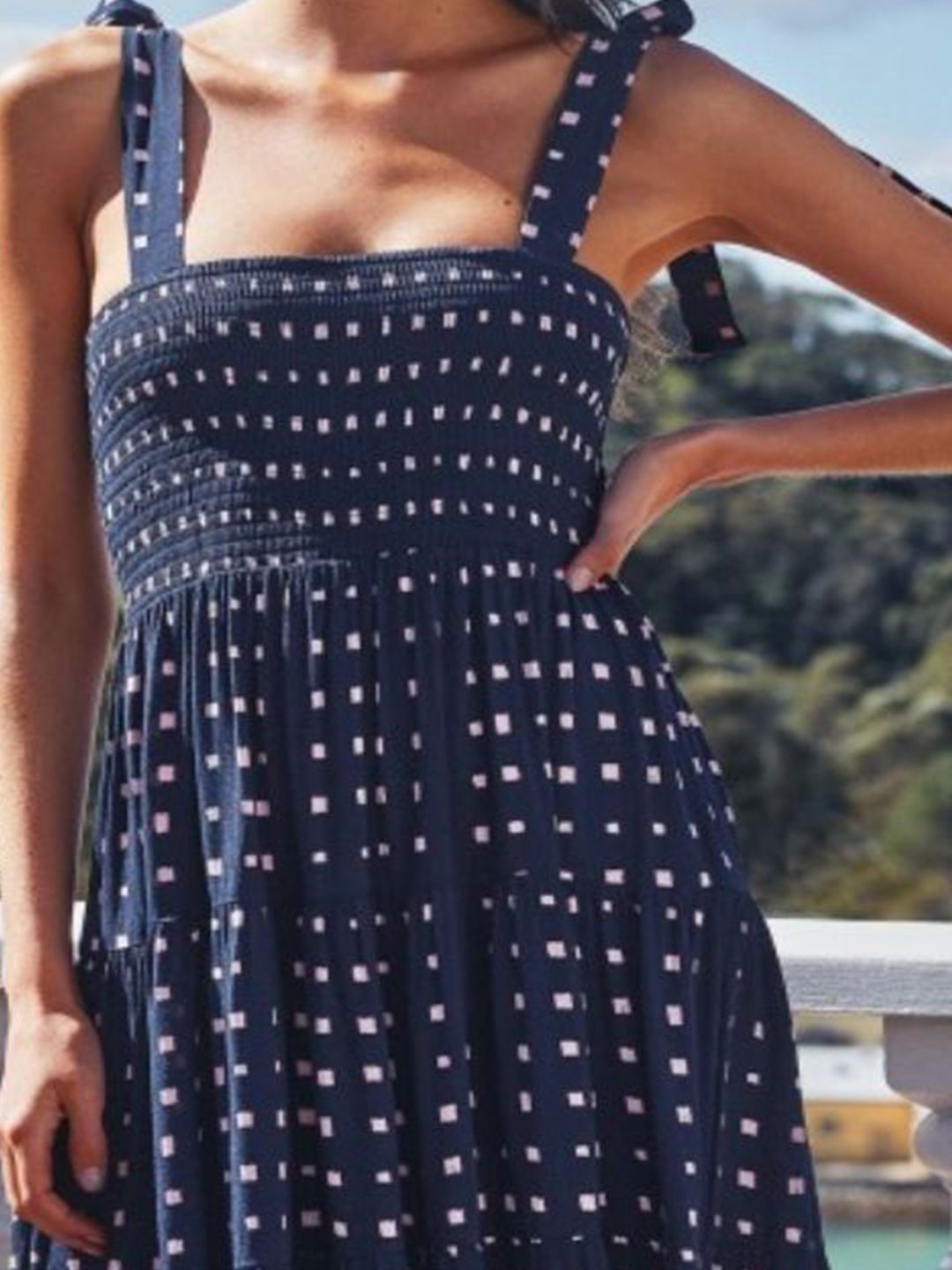 all about you Polka Dot Print Fit & Flare Maxi Dress