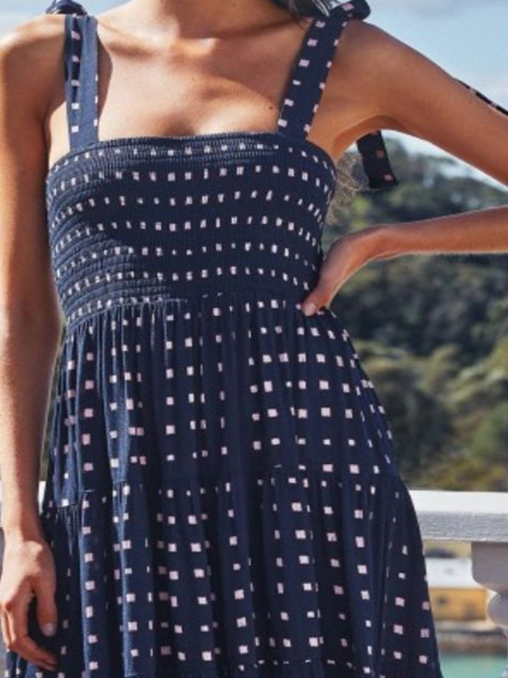 all about you Polka Dot Print Fit & Flare Maxi Dress
