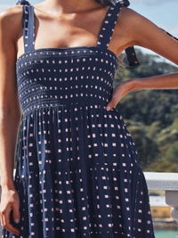 all about you Polka Dot Print Fit & Flare Maxi Dress