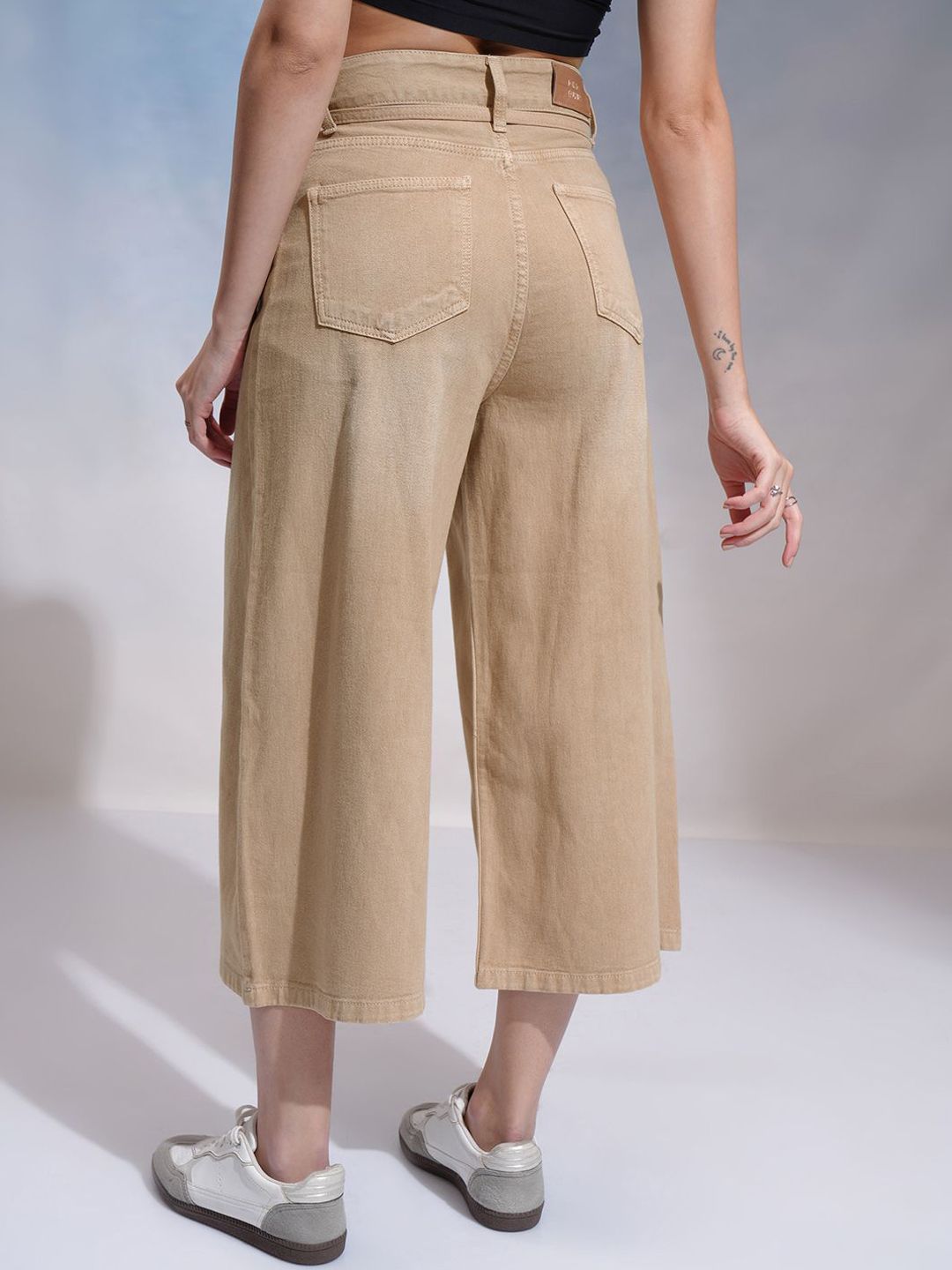 ESPYR By Tokyo Talkies Women Wide Leg High-Rise Stretchable Jeans