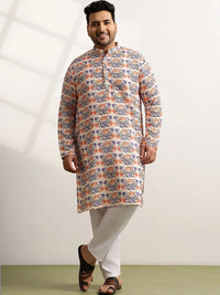 SOJANYA PLUS Men Floral Printed Floral Kurta