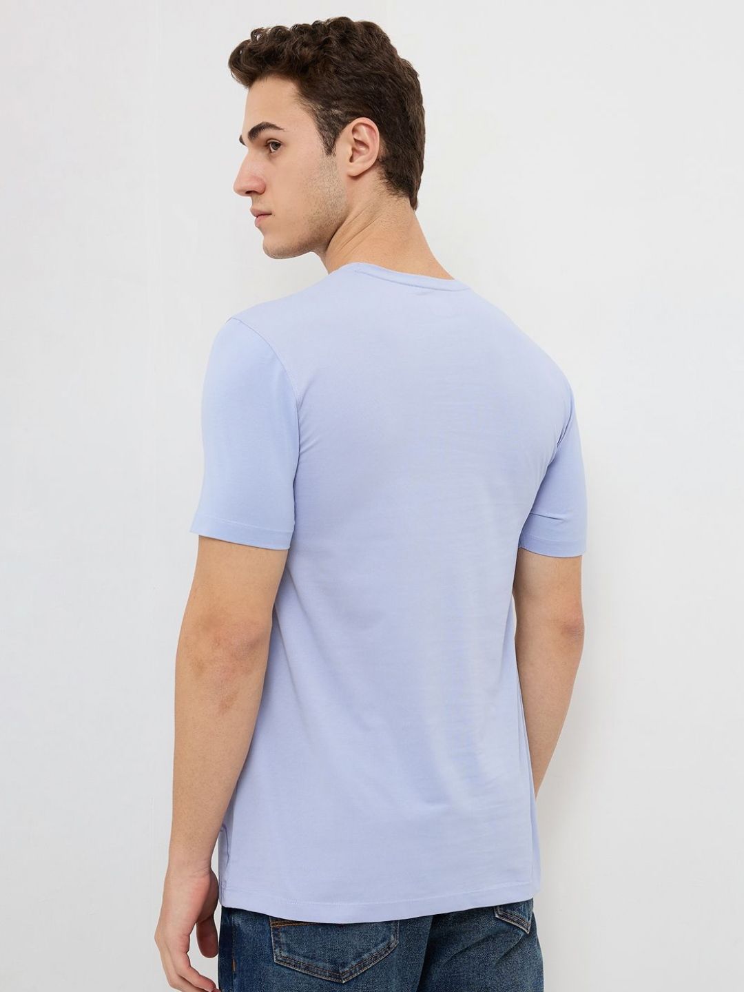 SPYKAR Men Graphic Printed Round Neck Cotton Slim Fit T-shirt