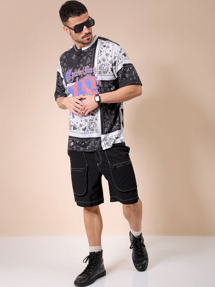 The Indian Garage Co Men Graphic Printed Round Neck Oversized T-shirt