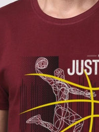 Pek ADRO Lelaki dengan 3 T-shirt Kapas Leher Bulat Bercetak Grafik
